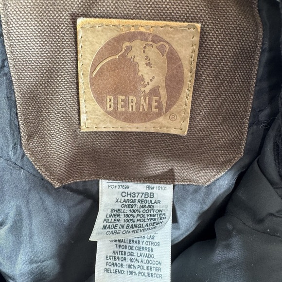 Berne "Heartland Washed" Brown Chore Men's Heavy Coat Jacket Size XL - Picture 2 of 11